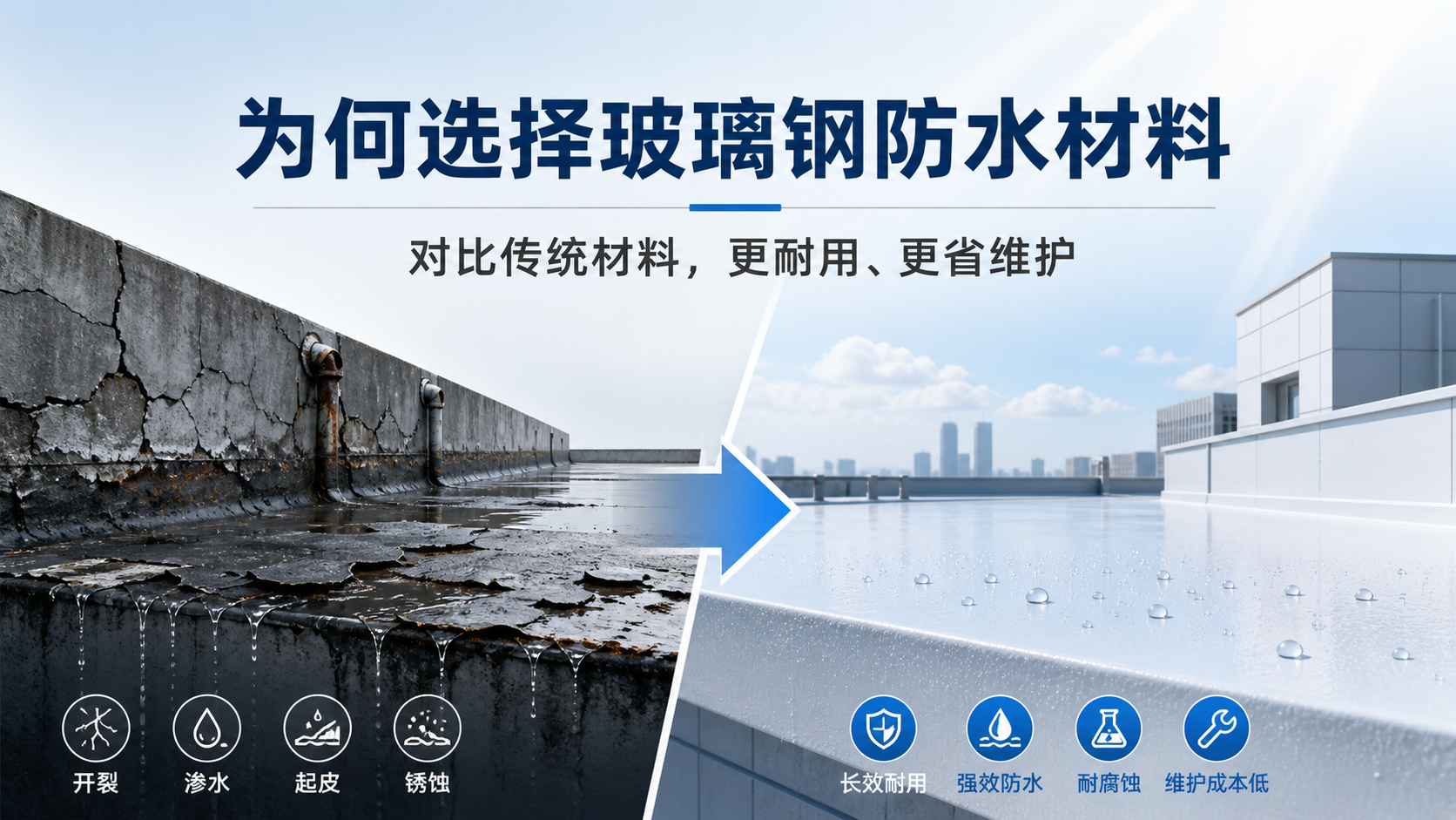 在五家渠,为何选择玻璃钢防水材料而非传统材料